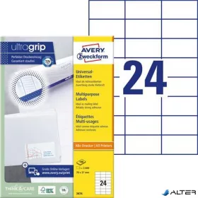   Etikett, univerzális, 70x37 mm, AVERY ZWECKFORM, 2400 etikett/csomag