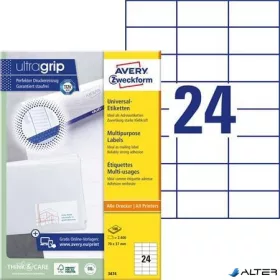   Etikett, univerzális, 70x37 mm, AVERY ZWECKFORM, 2400 etikett/csomag