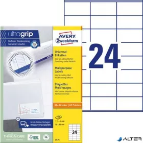   Etikett, univerzális, 70x36 mm, AVERY ZWECKFORM, 2400 etikett/csomag