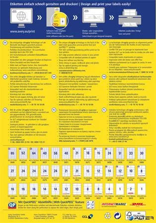 Etikett, univerzális, 210x297 mm, AVERY ZWECKFORM, 100 etikett/csomag