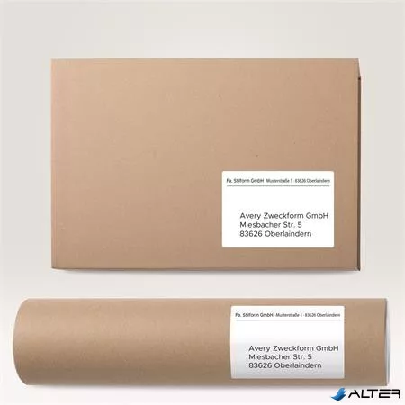Etikett, univerzális, 105x148 mm, AVERY ZWECKFORM, 400 etikett/csomag