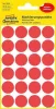 Etikett, 18 mm, kör, eltávolítható, AVERY ZWECKFORM, piros, 96 etikett/csomag
