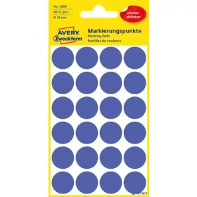   Etikett, 18 mm, kör, eltávolítható, AVERY ZWECKFORM, indigókék, 96 etikett/csomag