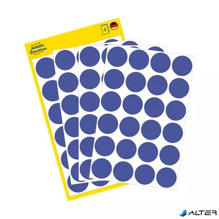 Etikett, 18 mm, kör, eltávolítható, AVERY ZWECKFORM, indigókék, 96 etikett/csomag