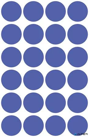 Etikett, 18 mm, kör, eltávolítható, AVERY ZWECKFORM, indigókék, 96 etikett/csomag