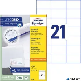   Etikett, univerzális, 70x42,3 mm, AVERY ZWECKFORM, 2100 etikett/csomag