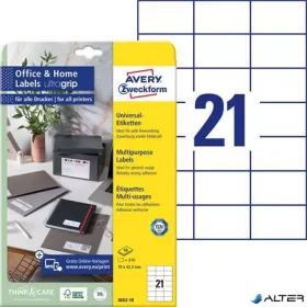   Etikett, univerzális, 70x42,3 mm, AVERY ZWECKFORM, 210 etikett/csomag