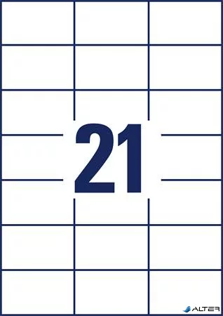 Etikett, univerzális, 70x42,3 mm, AVERY ZWECKFORM, 2100 etikett/csomag