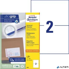   Etikett, univerzális, 210x148 mm, AVERY ZWECKFORM, 200 etikett/csomag