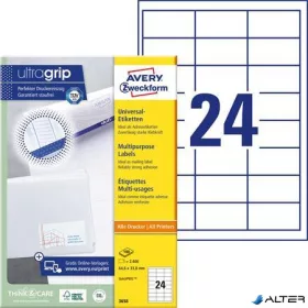   Etikett, univerzális, 64,6x33,8 mm, AVERY ZWECKFORM, 2400 etikett/csomag