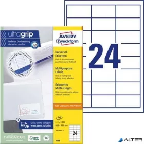   Etikett, univerzális, 64,6x33,8 mm, AVERY ZWECKFORM, 2400 etikett/csomag