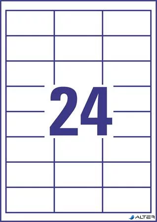 Etikett, univerzális, 64,6x33,8 mm, AVERY ZWECKFORM, 2400 etikett/csomag