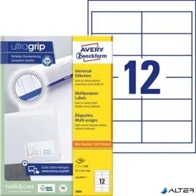   Etikett, univerzális, 97x42,3 mm, AVERY ZWECKFORM, 1200 etikett/csomag