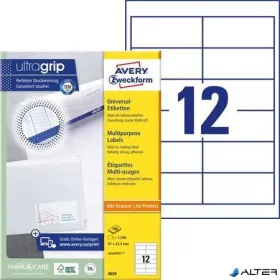   Etikett, univerzális, 97x42,3 mm, AVERY ZWECKFORM, 1200 etikett/csomag