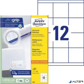   Etikett, univerzális, 70x67,7 mm, AVERY ZWECKFORM, 1200 etikett/csomag