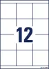 Etikett, univerzális, 70x67,7 mm, AVERY ZWECKFORM, 1200 etikett/csomag
