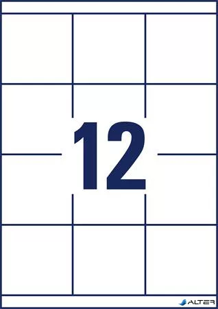 Etikett, univerzális, 70x67,7 mm, AVERY ZWECKFORM, 1200 etikett/csomag