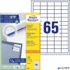 Etikett, univerzális, 38x21,2 mm, AVERY ZWECKFORM, 6500 etikett/csomag