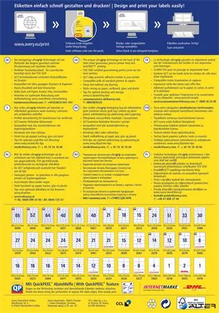 Etikett, univerzális, 52,5x21,2 mm, AVERY ZWECKFORM, 5600 etikett/csomag