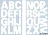 Matrica, betűk, A-Z, AVERY ZWECKFORM, fehér, 28 matrica/csomag