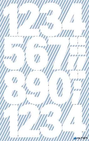 Matrica, számok, 0-9, AVERY ZWECKFORM, fehér, 28 matrica/csomag