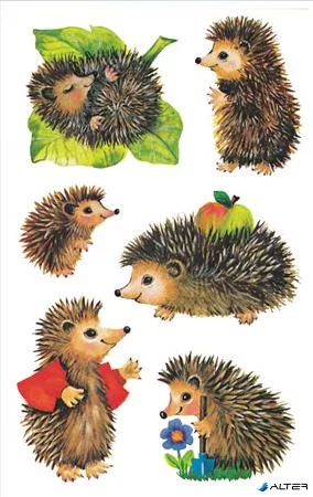 Matrica, papír, 3 ív, 76x120 mm,  AVERY ZWECKFORM, "Z-Design No.4306", sünik