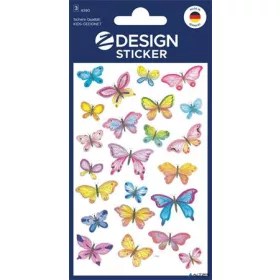   Matrica, papír, 3 ív, 76x120 mm, AVERY ZWECKFORM, "Z-Design No.4390", pillangók