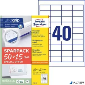   Etikett, univerzális, 48,5x25,4 mm, AVERY ZWECKFORM, 'Sparpack', 2600 etikett/csomag