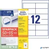 Etikett, univerzális, 97x42,3 mm, AVERY ZWECKFORM, "Sparpack", 780 etikett/csomag