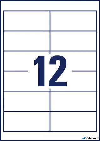 Etikett, univerzális, 97x42,3 mm, AVERY ZWECKFORM, 360 etikett/csomag