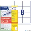 Etikett, univerzális, 97x67,7 mm, AVERY ZWECKFORM, "Sparpack", 520 etikett/csomag