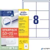 Etikett, univerzális, 97x67,7 mm, AVERY ZWECKFORM, "Sparpack", 520 etikett/csomag