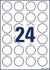 Etikett, 40 mm, kör, eltávolítható, AVERY ZWECKFORM, 240 etikett/csomag