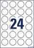 Etikett, 40 mm, kör, eltávolítható, AVERY ZWECKFORM, 240 etikett/csomag