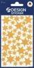Matrica, 2 ív, 76x120 mm, AVERY ZWECKFORM, "Z-Design No.52225", arany csillagok