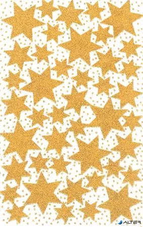 Matrica, 2 ív, 76x120 mm, AVERY ZWECKFORM, "Z-Design No.52225", arany csillagok