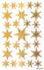 Matrica,  1 ív, 76x120 mm, AVERY ZWECKFORM, "Z-Design No.52252", arany csillagok