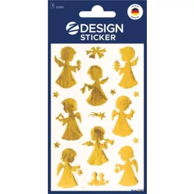   Matrica,  2 ív, 76x120 mm, AVERY ZWECKFORM, 'Z-Design No.52393', arany angyalkák