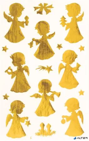 Matrica,  2 ív, 76x120 mm, AVERY ZWECKFORM, 'Z-Design No.52393', arany angyalkák