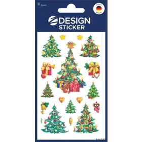   Matrica, papír,  3 ív, 76x120 mm, AVERY ZWECKFORM, 'Z-Design No.52401', karácsonyfa