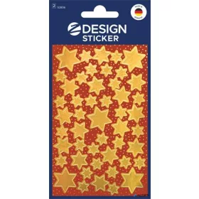   Matrica, 2 ív, 76x120 mm, AVERY ZWECKFORM, "Z-Design No.52806", arany csillagok