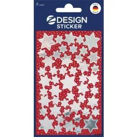   Matrica,  2 ív, 76x120 mm, AVERY ZWECKFORM, "Z-Design No.52812", ezüst csillagok