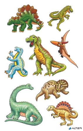 Matrica, papír, 3 ív, 76x120 mm, AVERY ZWECKFORM, 'Z-Design No.53145', dinoszauruszok