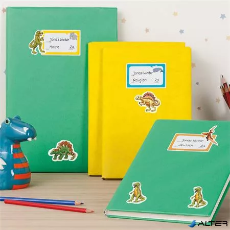 Matrica, papír, 3 ív, 76x120 mm, AVERY ZWECKFORM, 'Z-Design No.53145', dinoszauruszok