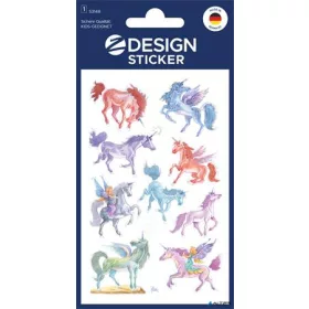   Matrica, papír, 1 ív, 76x120 mm, AVERY ZWECKFORM, 'Z-Design No.53148', unikornisok