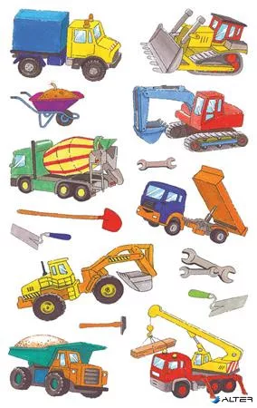 Matrica, papír, 2 ív, 76x120 mm, AVERY ZWECKFORM, 'Z-Design No.53209', munkagépek