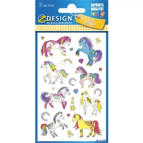   Matrica, papír, 1 ív, 76x120 mm, AVERY ZWECKFORM, 'Z-Design No.53222', unikornis