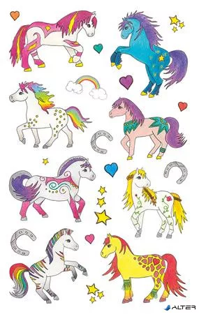 Matrica, papír, 1 ív, 76x120 mm, AVERY ZWECKFORM, 'Z-Design No.53222', unikornis