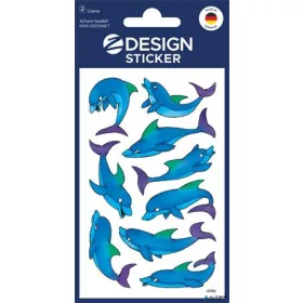   Matrica, papír, 2 ív, 76x120 mm, AVERY ZWECKFORM, 'Z-Design No.53444', csillogó delfinek