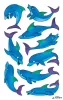Matrica, papír, 2 ív, 76x120 mm, AVERY ZWECKFORM, 'Z-Design No.53444', csillogó delfinek